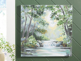 Tampa Furniture Outlet Lutz - Ashley Furniture - Evermaddick Wall Decor - Wall Art / Green/Gray/White - A8000455